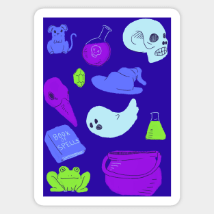 Halloween Witch - Necromancer Themed Pattern Sticker